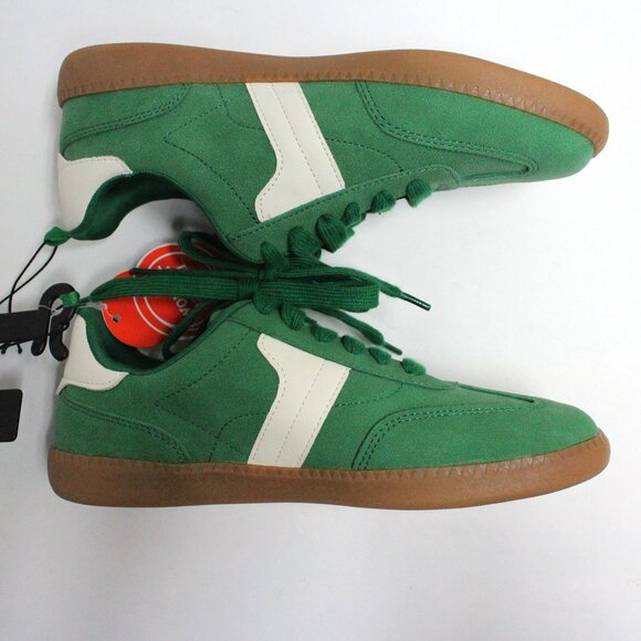 Wonder Nation Boy's Green & White Lace Up Non Marking Sneaker Tennis Shoes - Picture 11 of 13